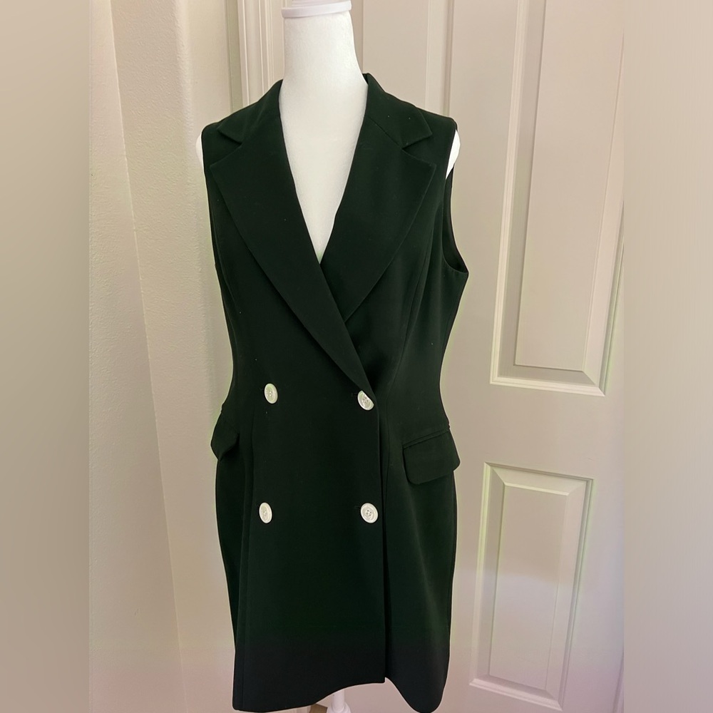 Black Halo Tuxedo Dress lined worn once sz 8 ATK